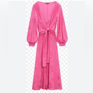Zara Pink Jacquard Dress